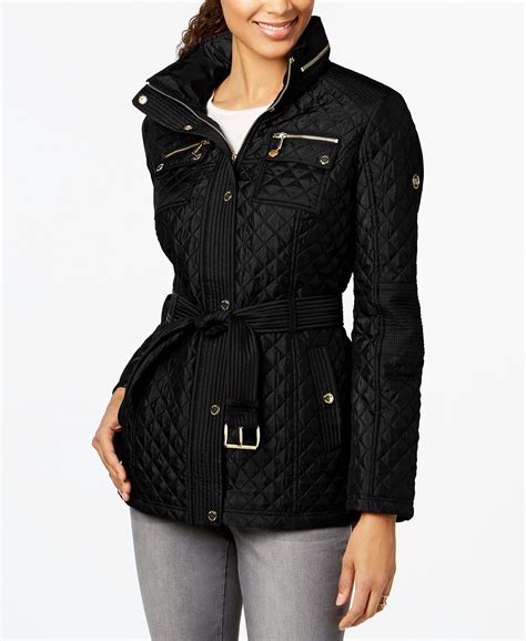 michael michael kors quilted jacket|michael kors ladies padded coats.